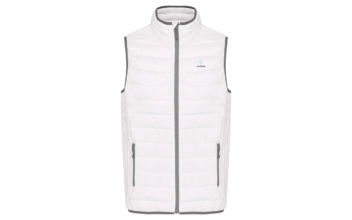 Men Pocketed Zipper Vest - White