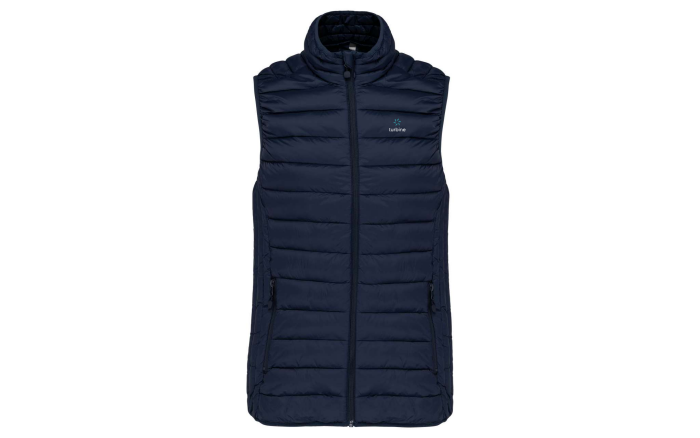 Ladies Pocketed Zipper Vest - Navy